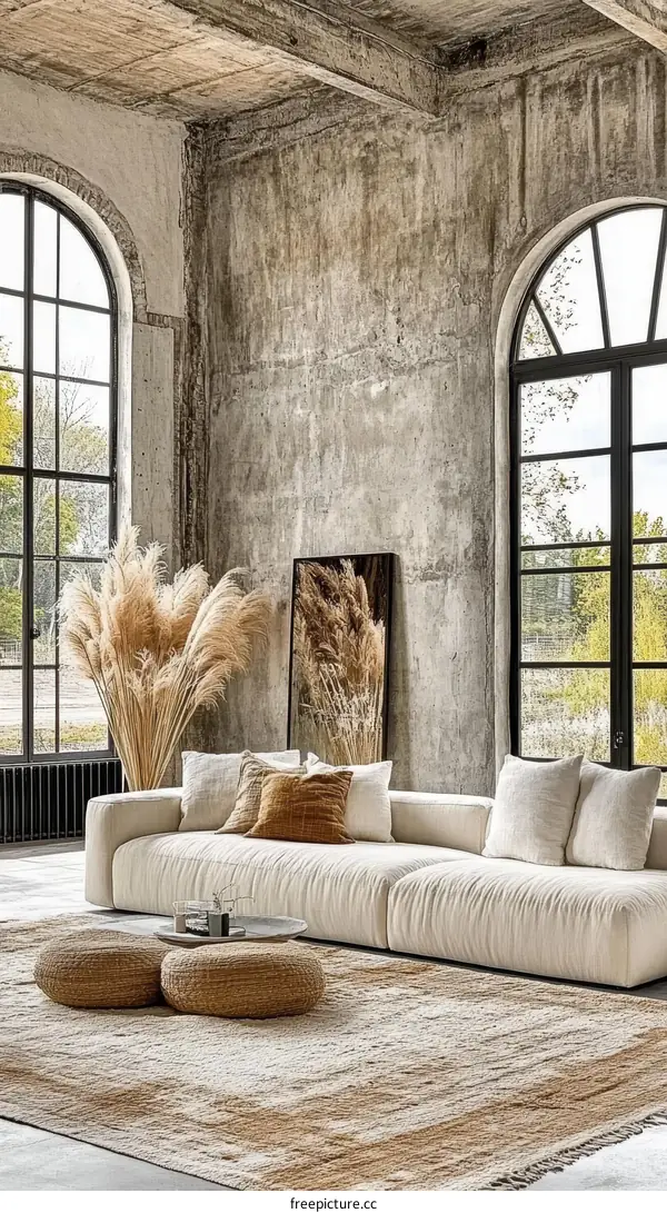 Modern Industrial Living Room Interior Design