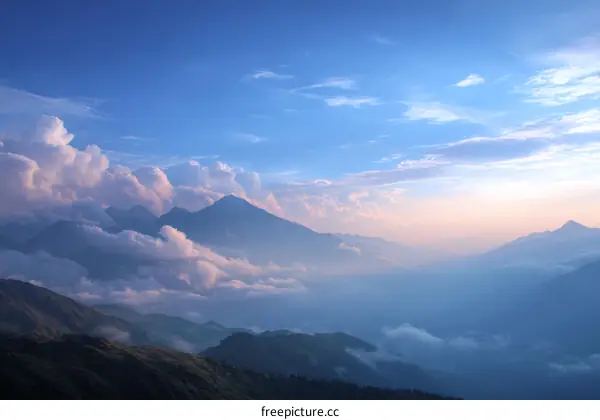 Majestic Mountain Range at Sunrise