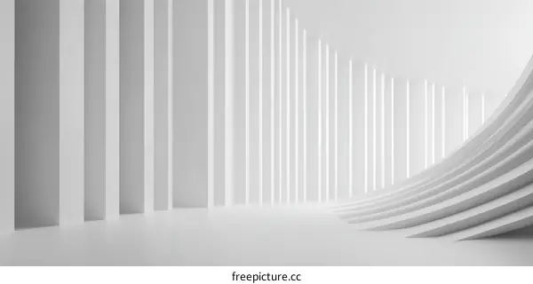Abstract White Architectural Interior Design