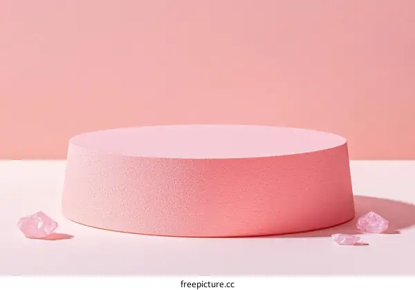 Pink Round Display Stand with Crystals