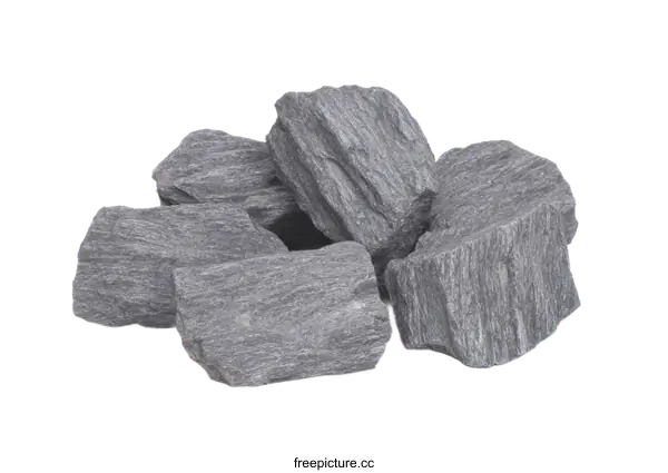 [Transparent Background PNG]Grey Rocks Pile Isolated on White Background