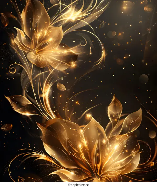 Golden flowers