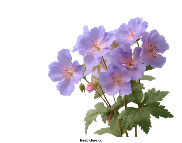 [Transparent Background PNG]Delicate Purple Flowers Close-up