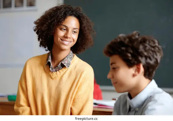 Two Diverse Students in Classroom Interaction