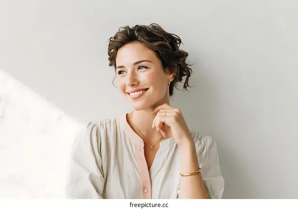 Smiling Woman Portrait with Natural Light