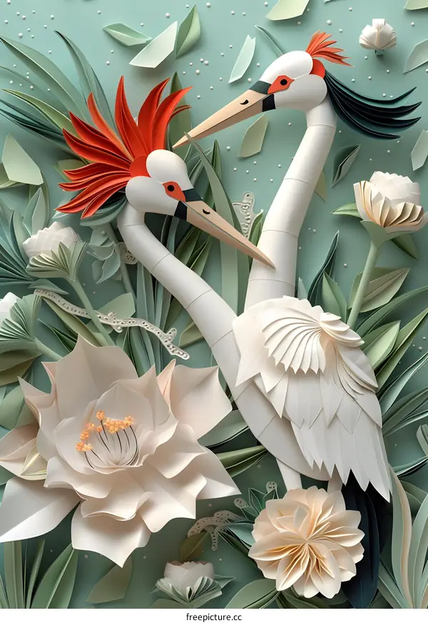 Paper Cranes in Bloom