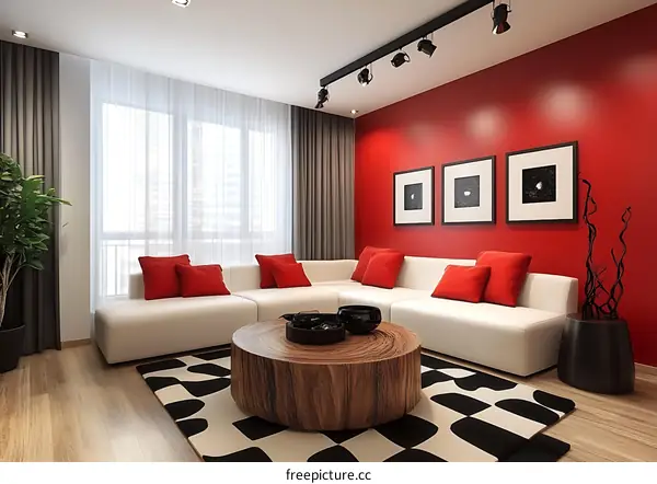 Modern Living Room Interior Design Illustration