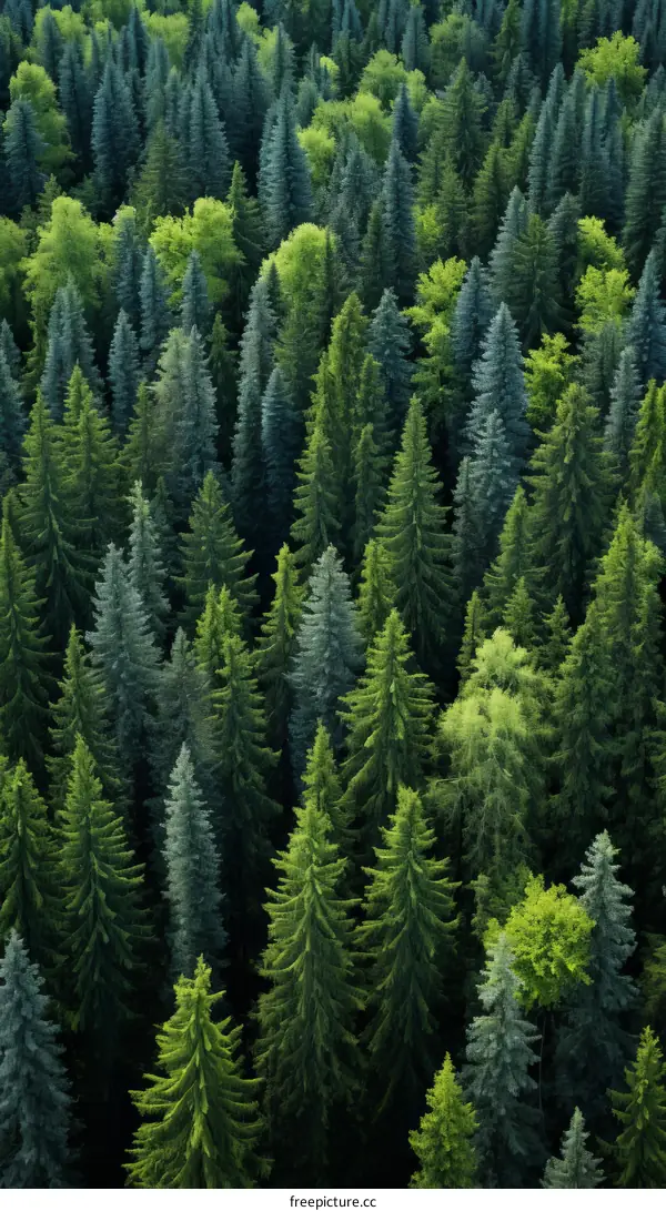 Green Coniferous Forest