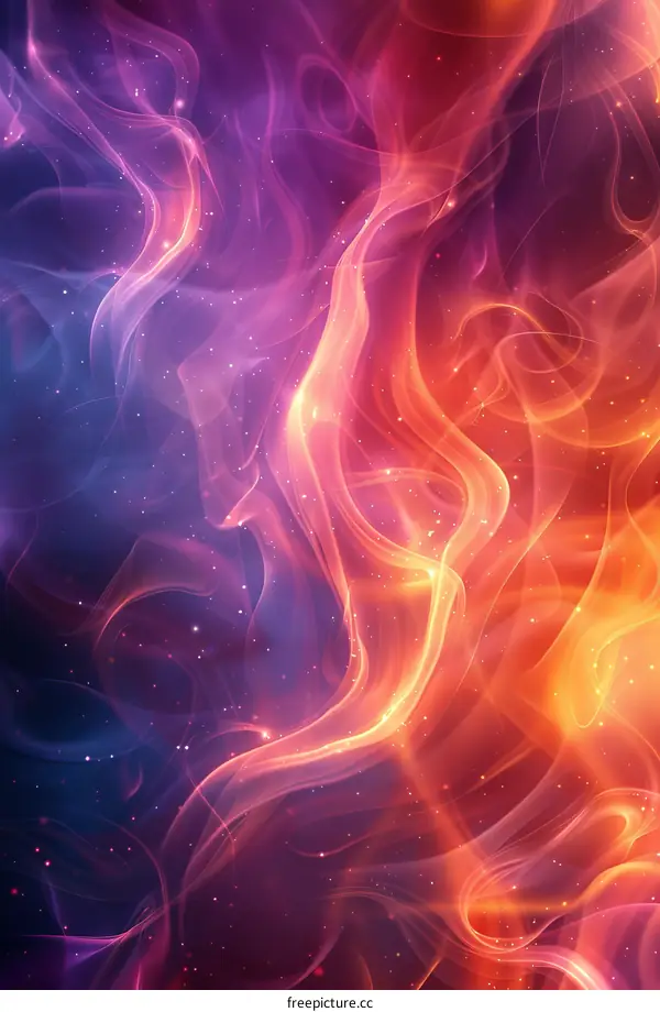 Abstract Colorful Flowing Energy Design