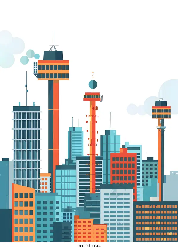 Modern City Skyline Illustration