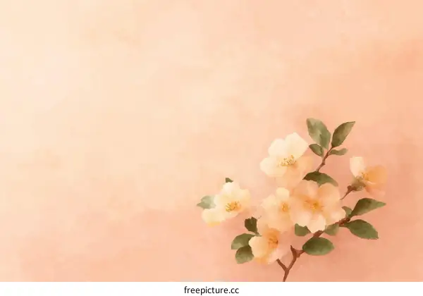 Delicate Pastel Floral Illustration