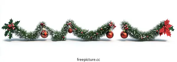 Christmas Garland Decor Illustration