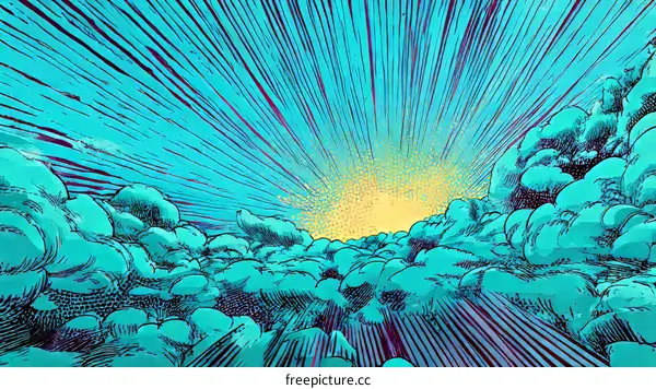 Radiant Sunrise Through a Cloud-Filled Sky