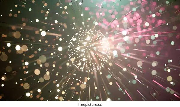 Abstract Background With Bright Light and Sparkles