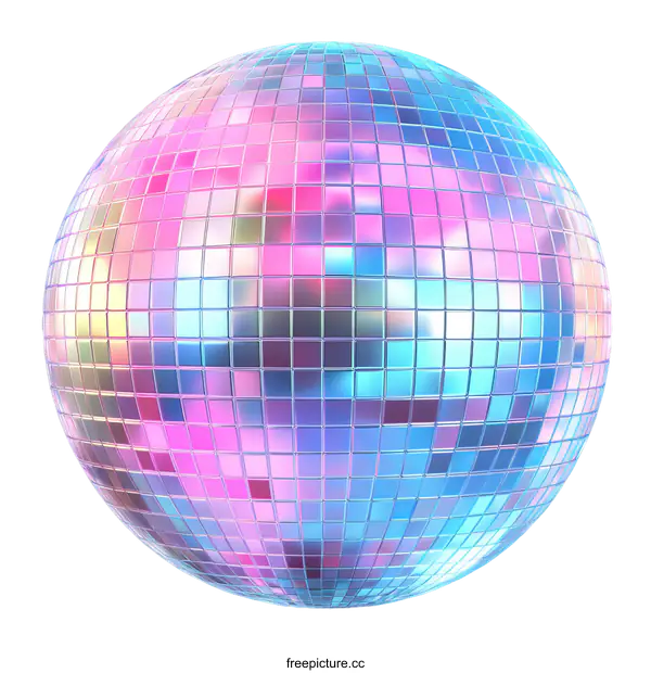 [Transparent Background PNG]Colorful Disco Ball Illustration