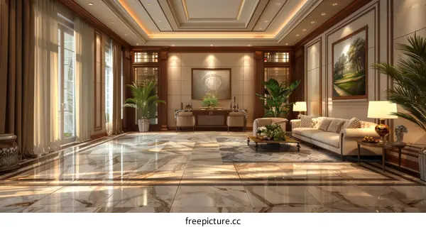 Elegant And Luxurious Living Room Interior Design