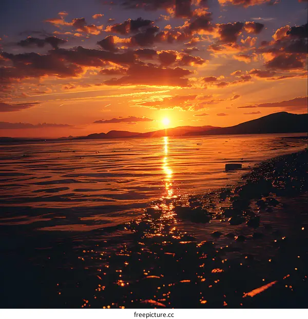 sunset at the seaside