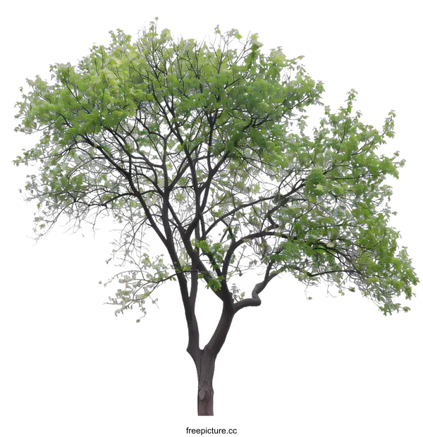 [Transparent Background PNG]Green Tree Isolated on White Background