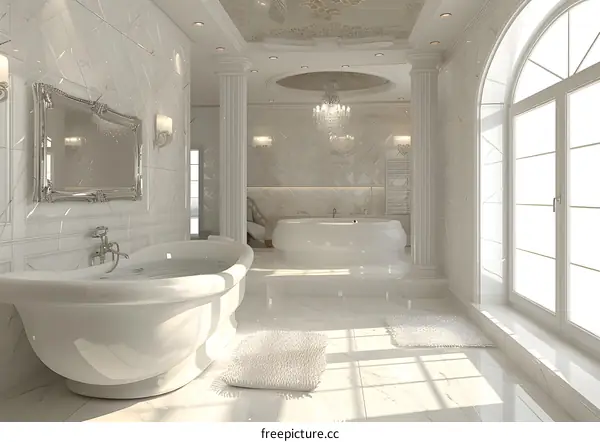 White marble bathroom