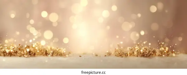 Golden Glitter Background for Holiday Design