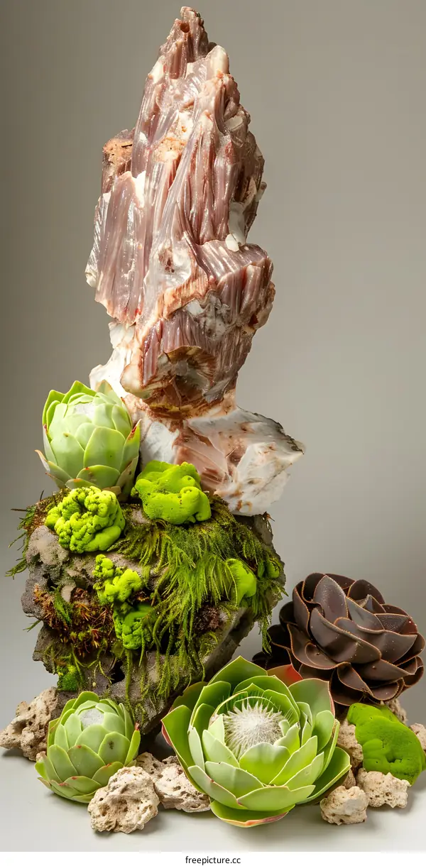 Succulents and Rocks  Art  Still Life Photography