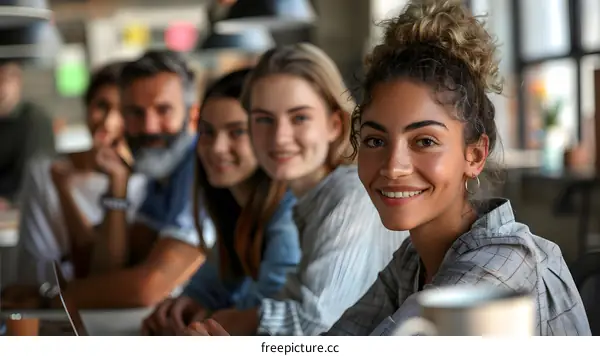 Portrait of a group of smiling business people