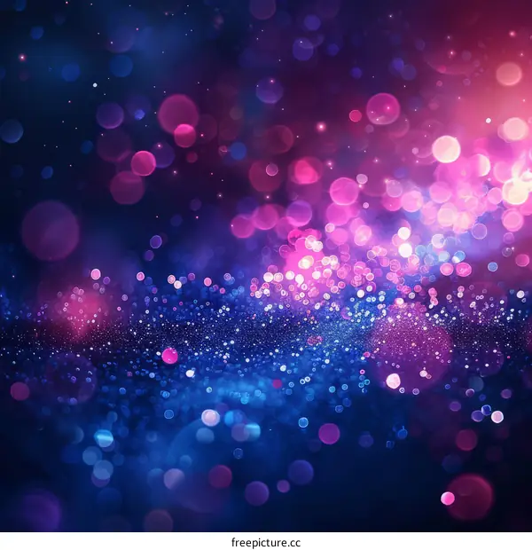 Blue and purple glitter and bokeh background