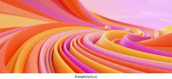 Colorful Abstract Curved Lines with Dynamic Swirl Design