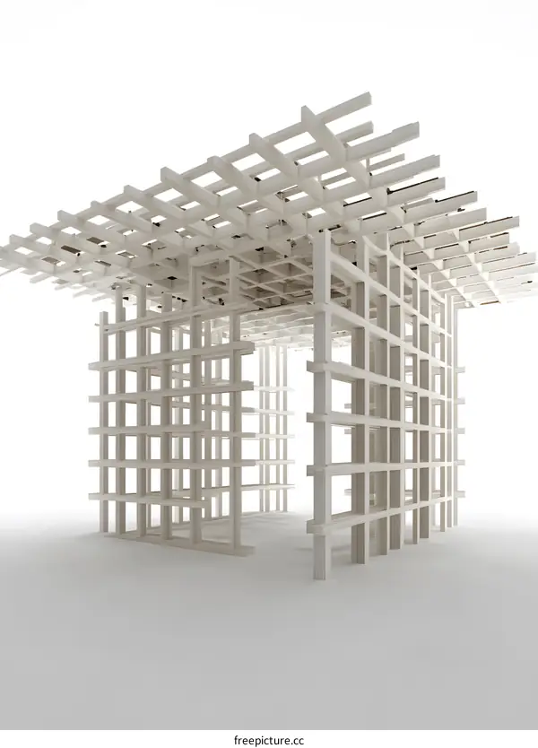 Wooden Lattice Structure Architectural Design