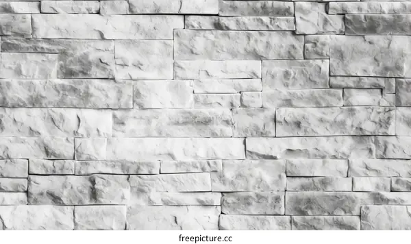 White stone brick wall texture background