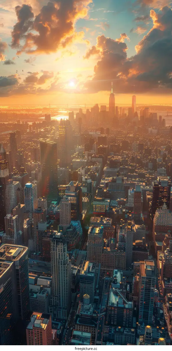 New York City Sunset Panorama