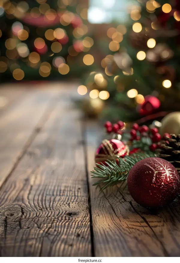 Rustic Christmas Ornament Arrangement