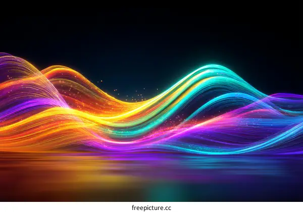 Abstract Colorful Wave Design