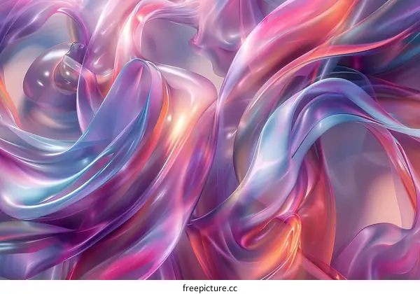 Abstract Background with Wavy Shapes