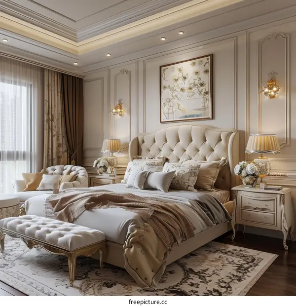 Luxury Bedroom Interior Design Illustration