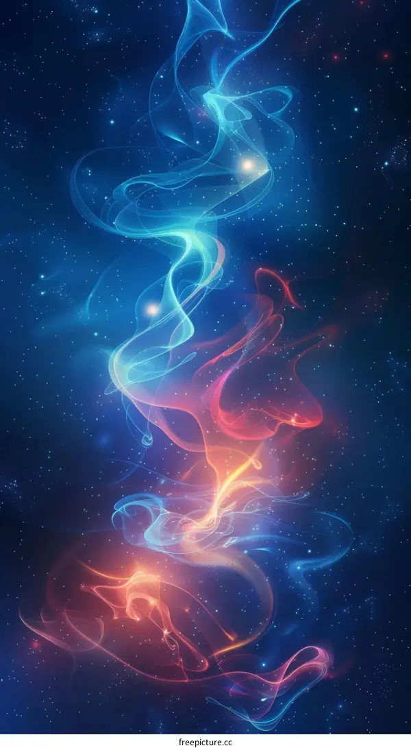 Blue and orange abstract painting