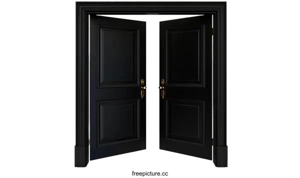 [Transparent Background PNG]Open Black Doorway Entrance