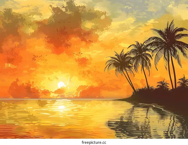 Tropical Beach Sunset