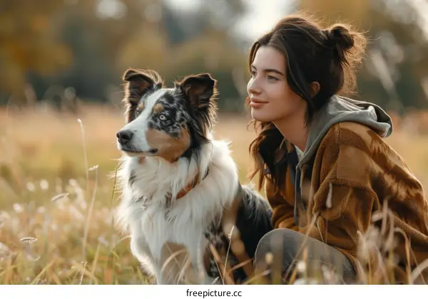 An autumn day with a dog