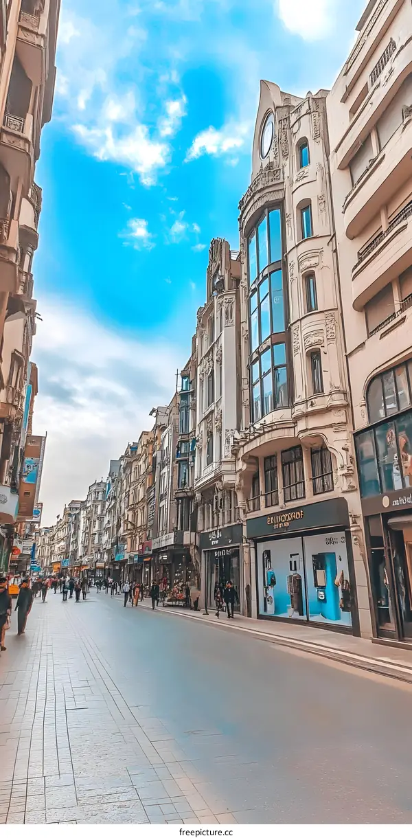 Street Scene with Classic Architecture in Istanbul Turkey