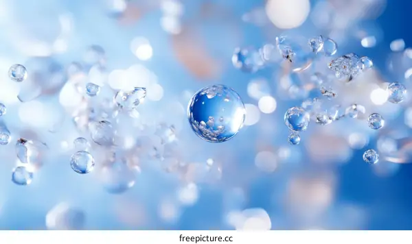 Abstract Water Droplets and Bubbles