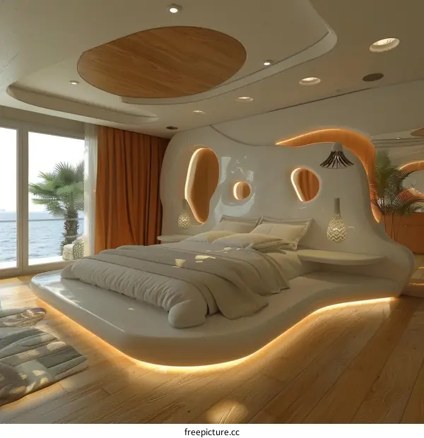 Modern Futuristic Bedroom Interior Design