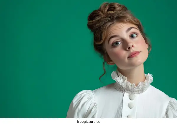 Vintage Portrait of a Caucasian Woman