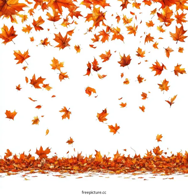 Autumn Leaves Falling Background Image