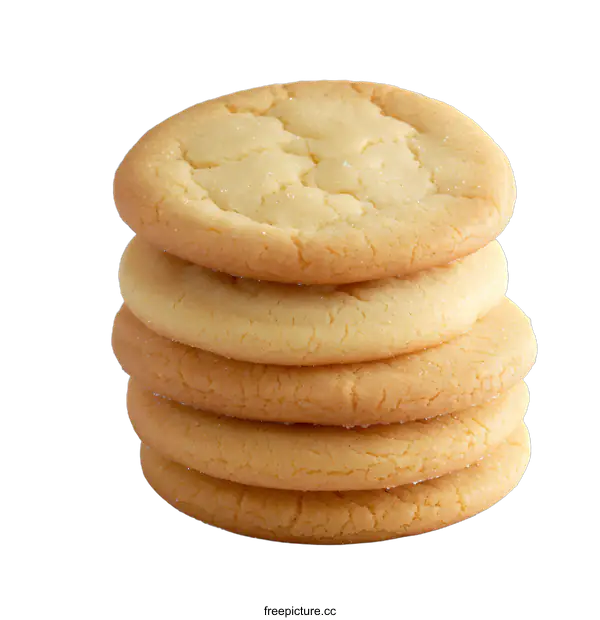 [Transparent Background PNG]Stack of Sugar Cookies