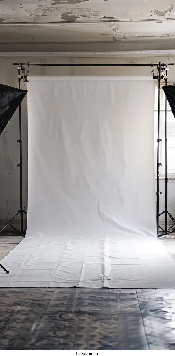 White Seamless Paper Backdrop for Photography Studio
