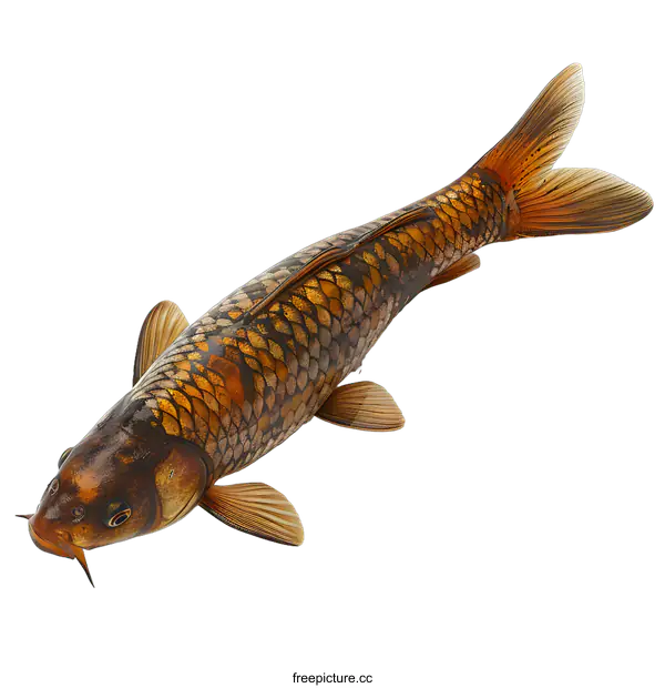 [Transparent Background PNG]koi fish isolated on white background