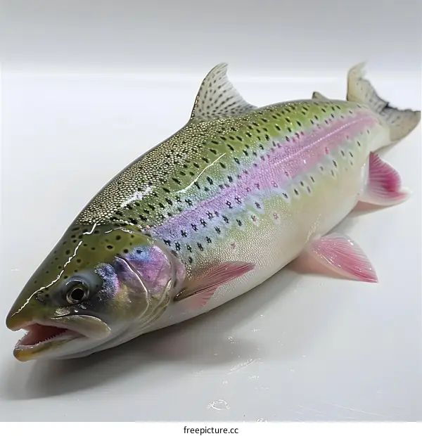 A beautiful rainbow trout fish