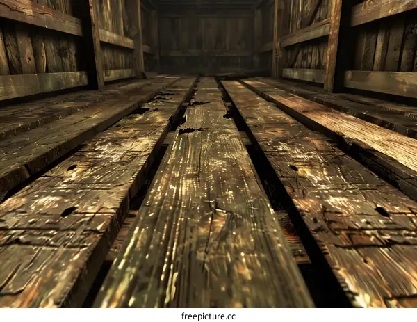 Old Weathered Wooden Floor Texture