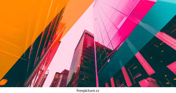 Abstract Colorful Buildings